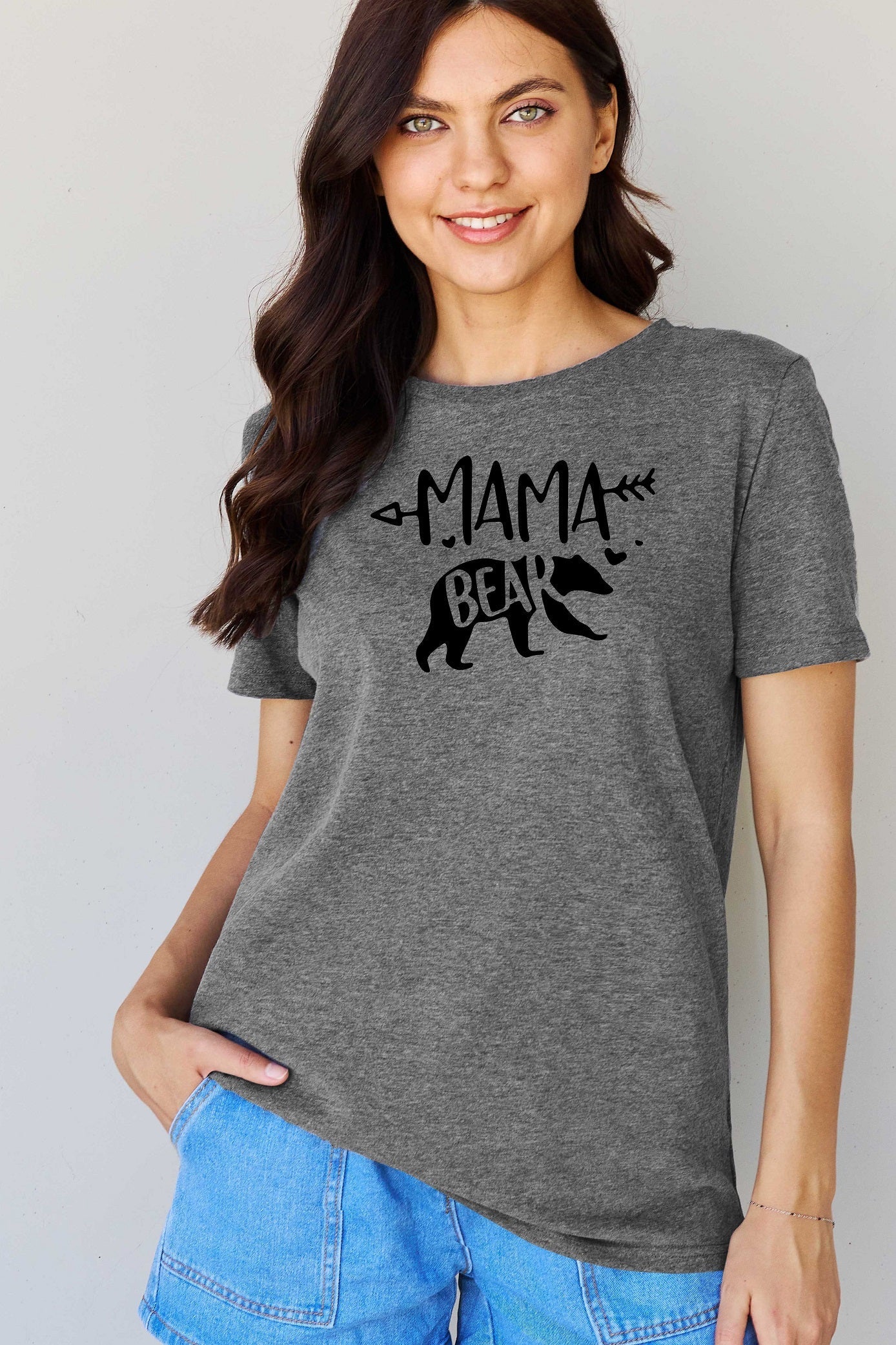 Simply Love Full Size MAMA BEAR Graphic Cotton T-Shirt BLUE ZONE PLANET