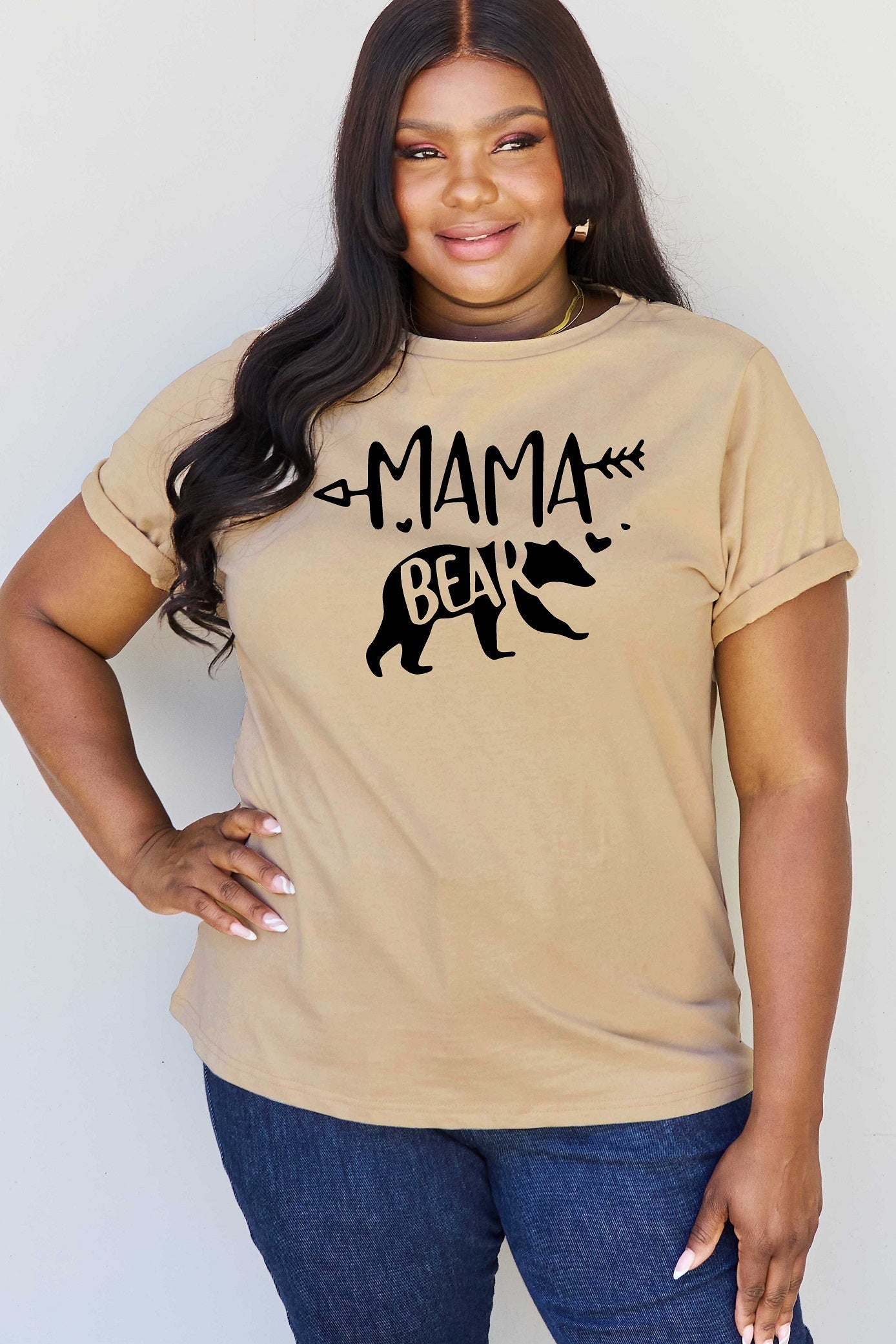 Simply Love Full Size MAMA BEAR Graphic Cotton T-Shirt BLUE ZONE PLANET