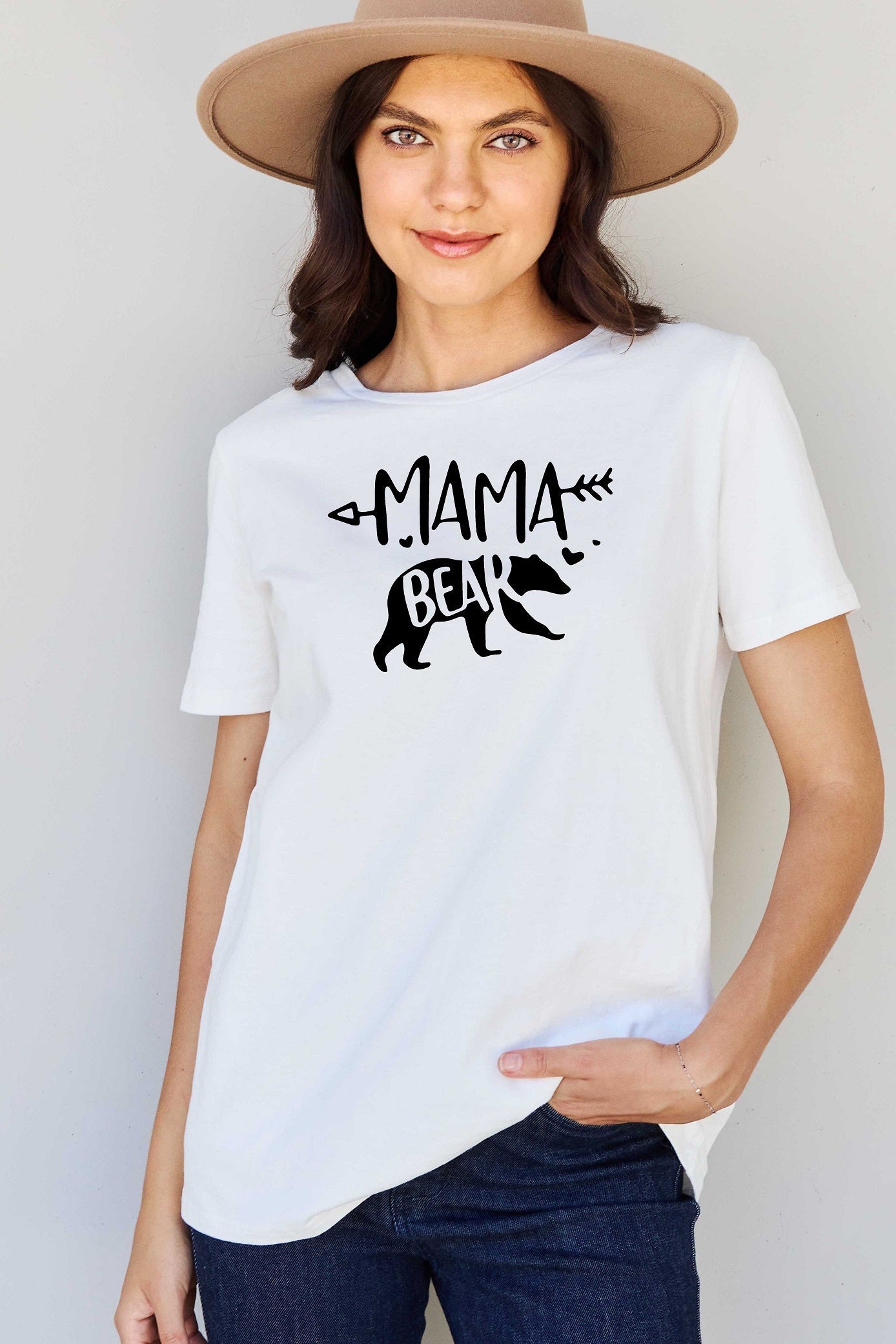 Simply Love Full Size MAMA BEAR Graphic Cotton T-Shirt BLUE ZONE PLANET