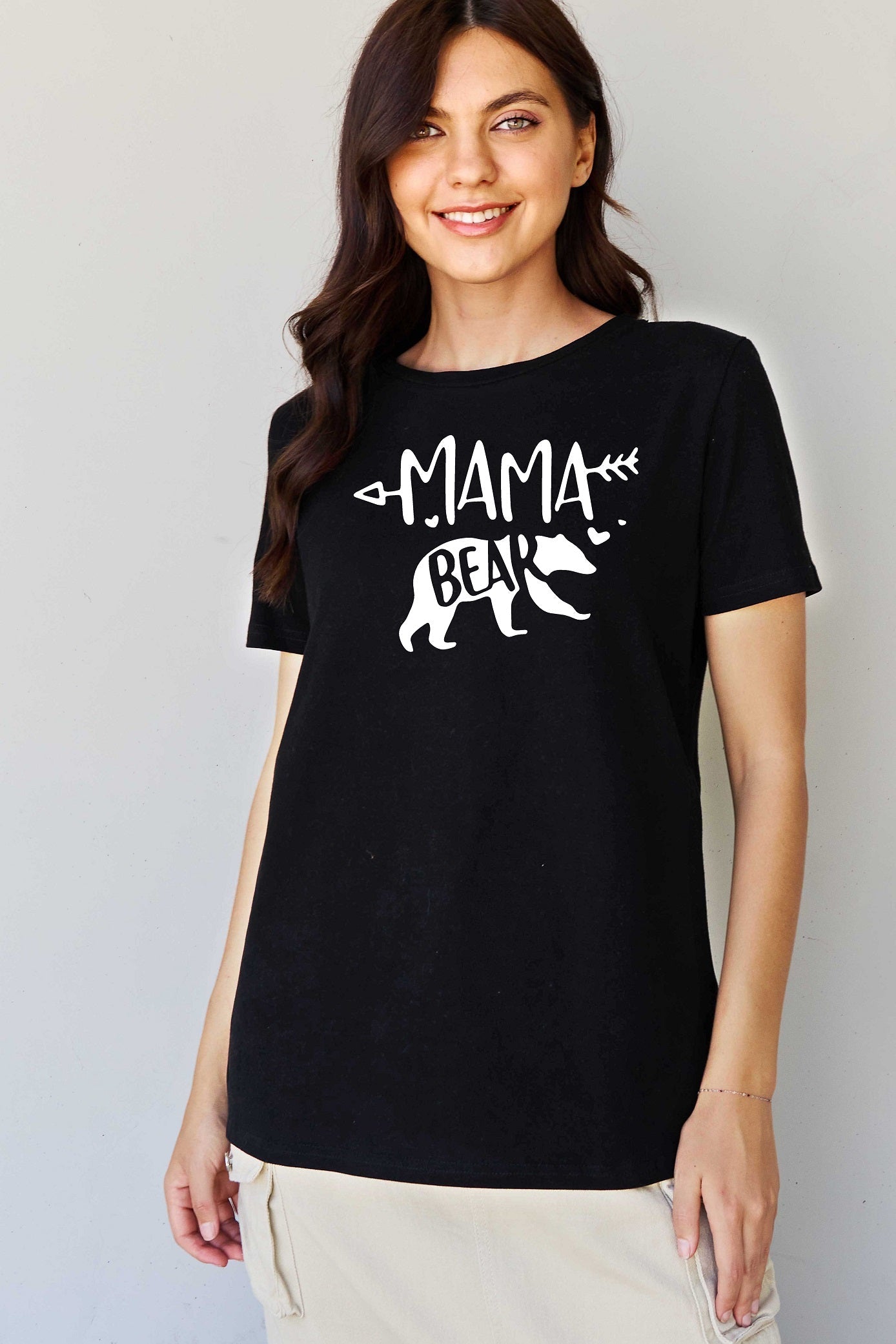 Simply Love Full Size MAMA BEAR Graphic Cotton T-Shirt BLUE ZONE PLANET