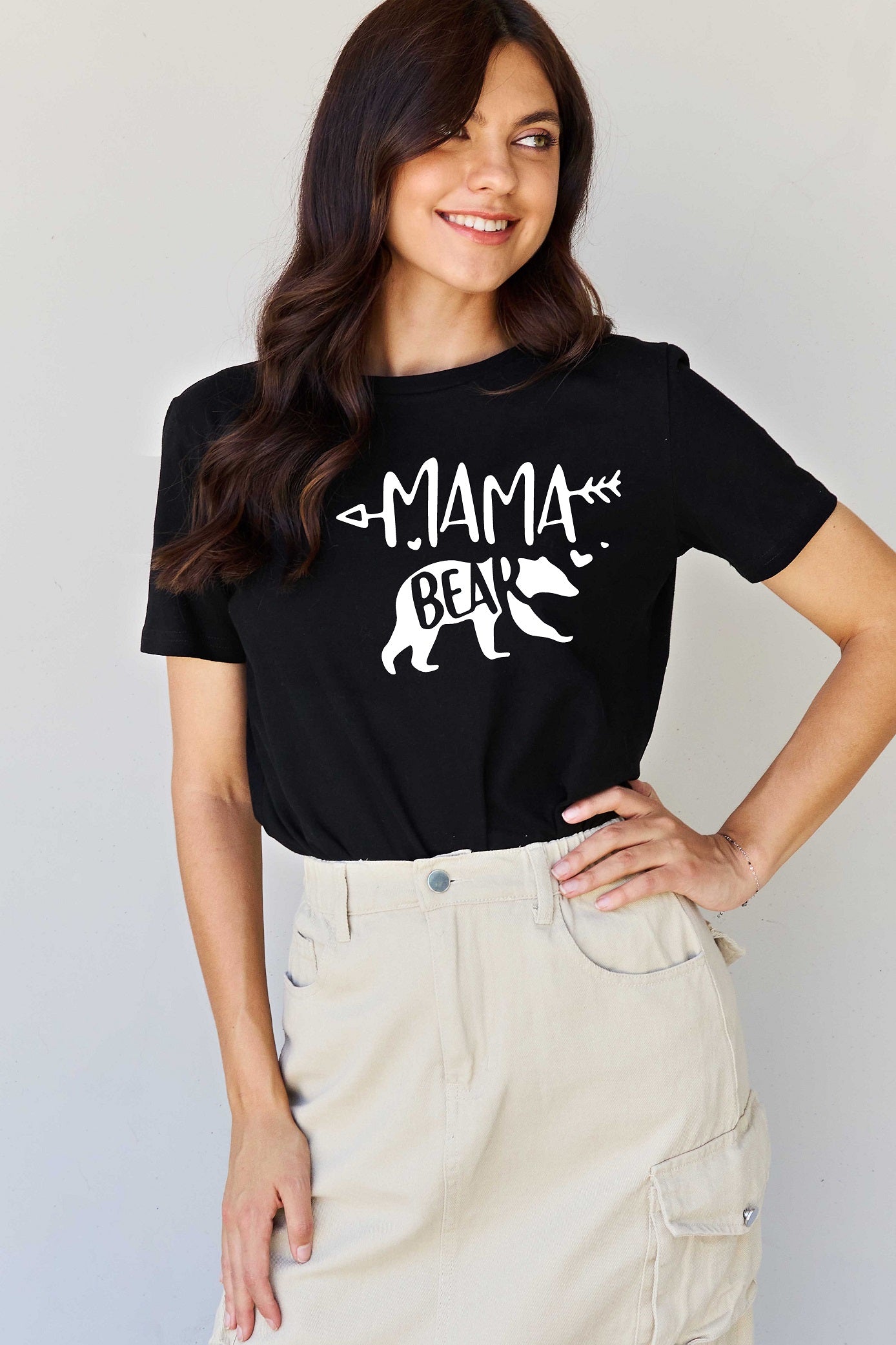 Simply Love Full Size MAMA BEAR Graphic Cotton T-Shirt BLUE ZONE PLANET