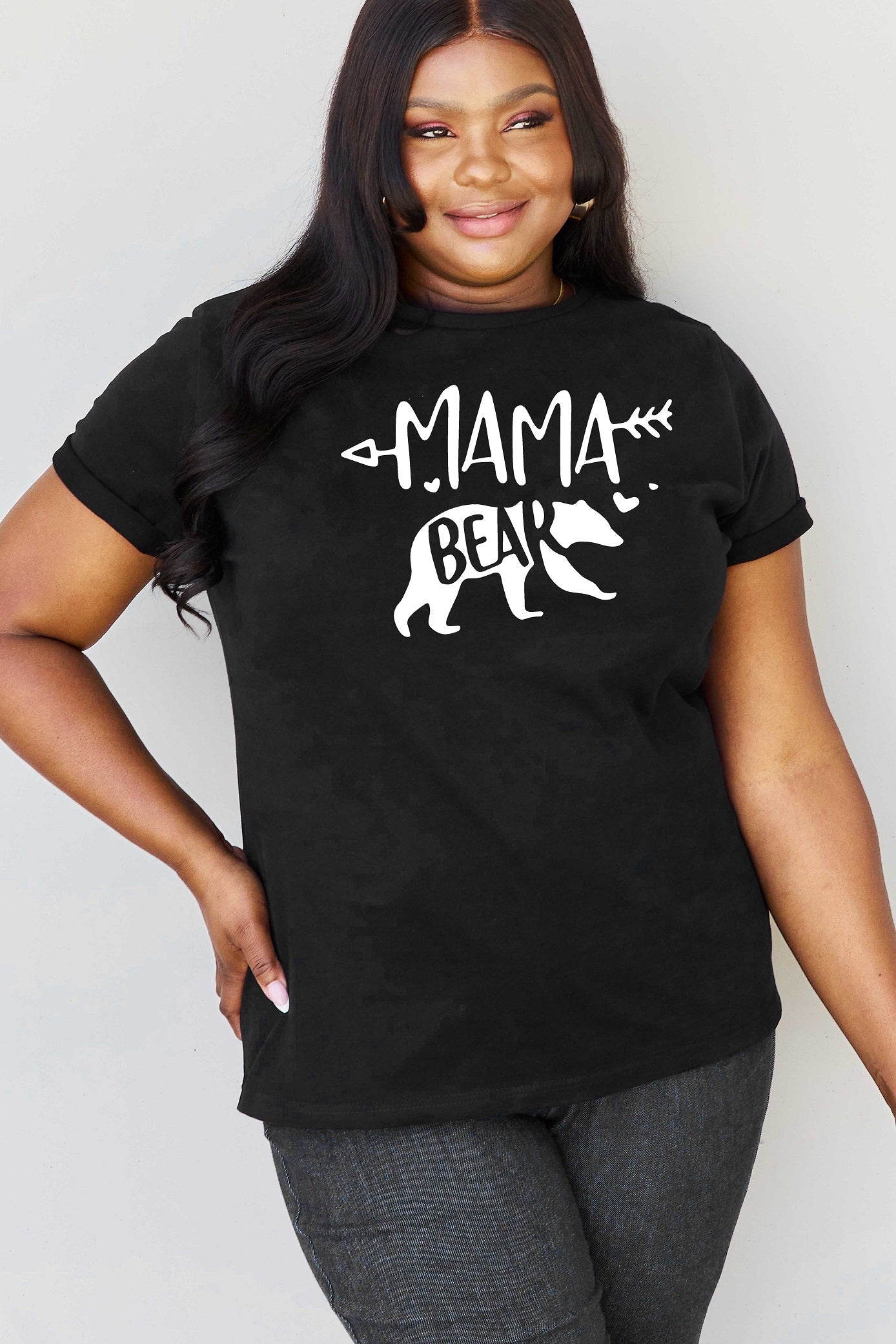 Simply Love Full Size MAMA BEAR Graphic Cotton T-Shirt BLUE ZONE PLANET