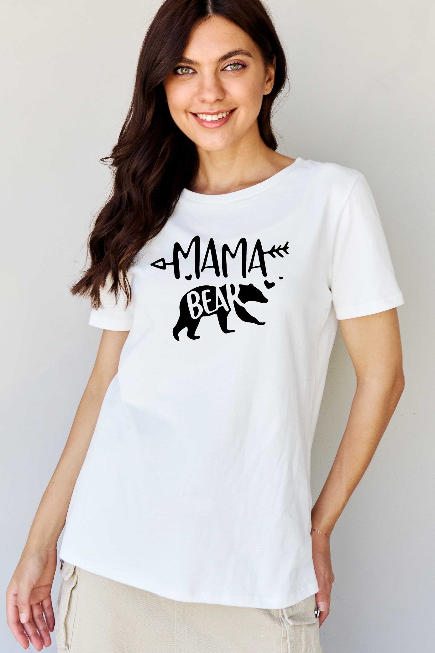 Simply Love Full Size MAMA BEAR Graphic Cotton T-Shirt BLUE ZONE PLANET