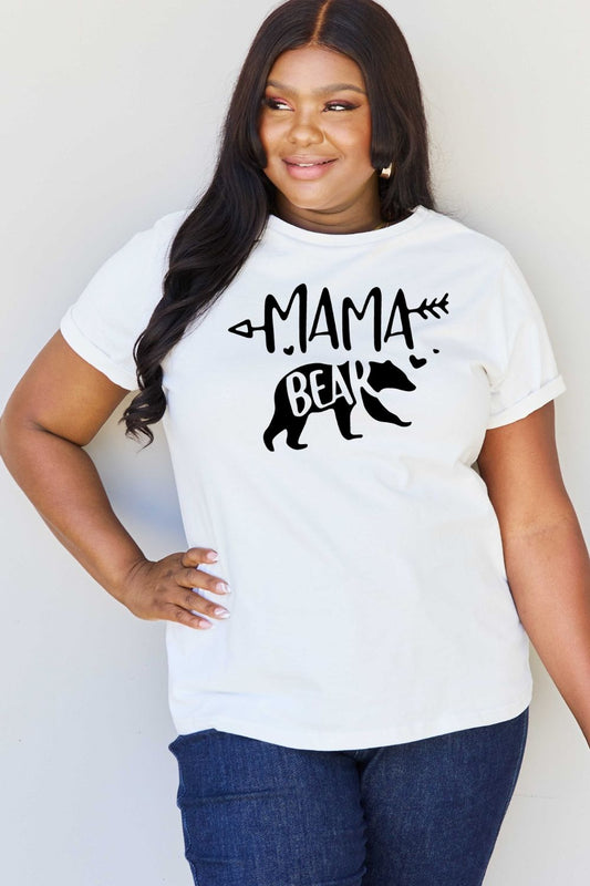 Simply Love Full Size MAMA BEAR Graphic Cotton T-Shirt BLUE ZONE PLANET