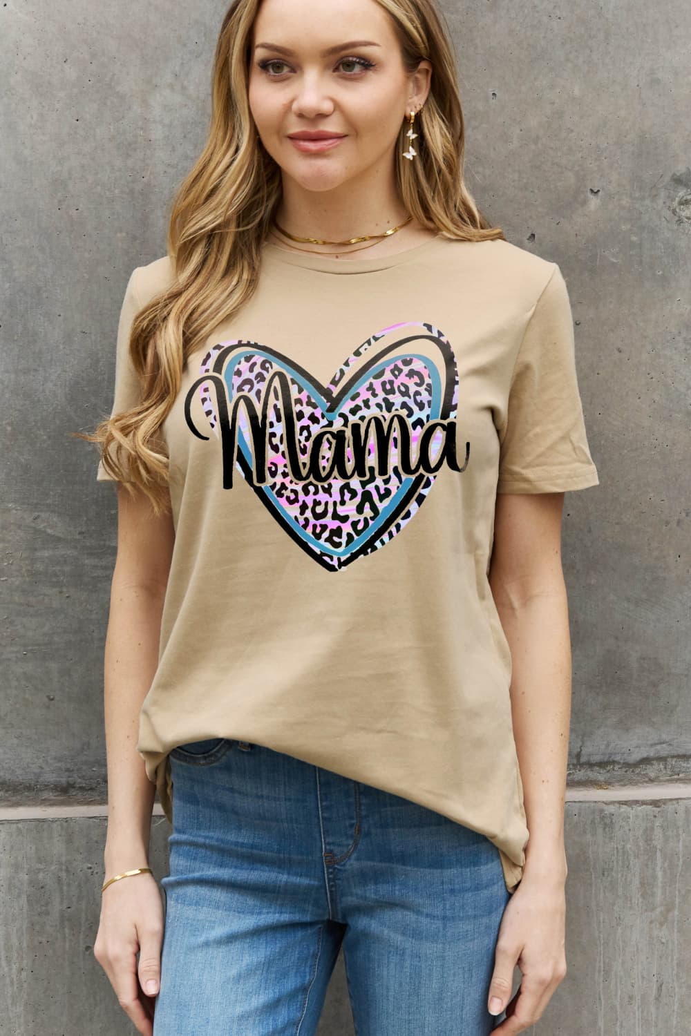 Simply Love Full Size MAMA Graphic Cotton Tee BLUE ZONE PLANET