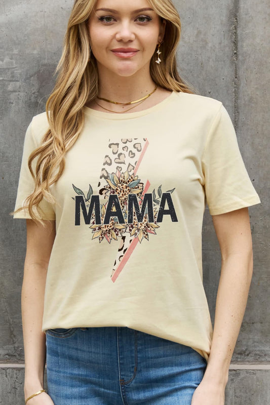 Simply Love Full Size MAMA Graphic Cotton Tee BLUE ZONE PLANET