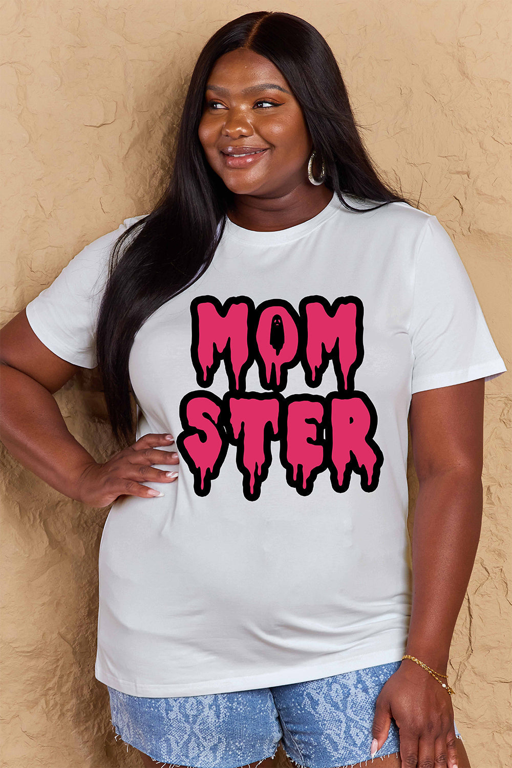 Simply Love Full Size MOM STER Graphic Cotton T-Shirt BLUE ZONE PLANET