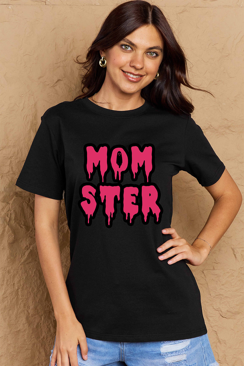 Simply Love Full Size MOM STER Graphic Cotton T-Shirt BLUE ZONE PLANET