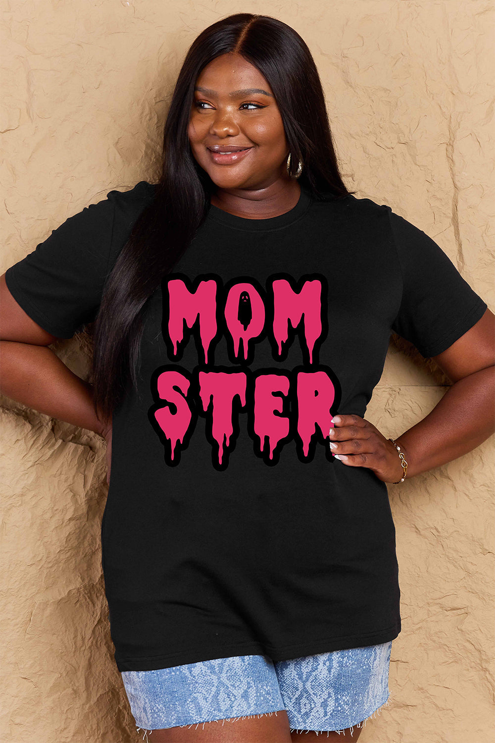 Simply Love Full Size MOM STER Graphic Cotton T-Shirt BLUE ZONE PLANET