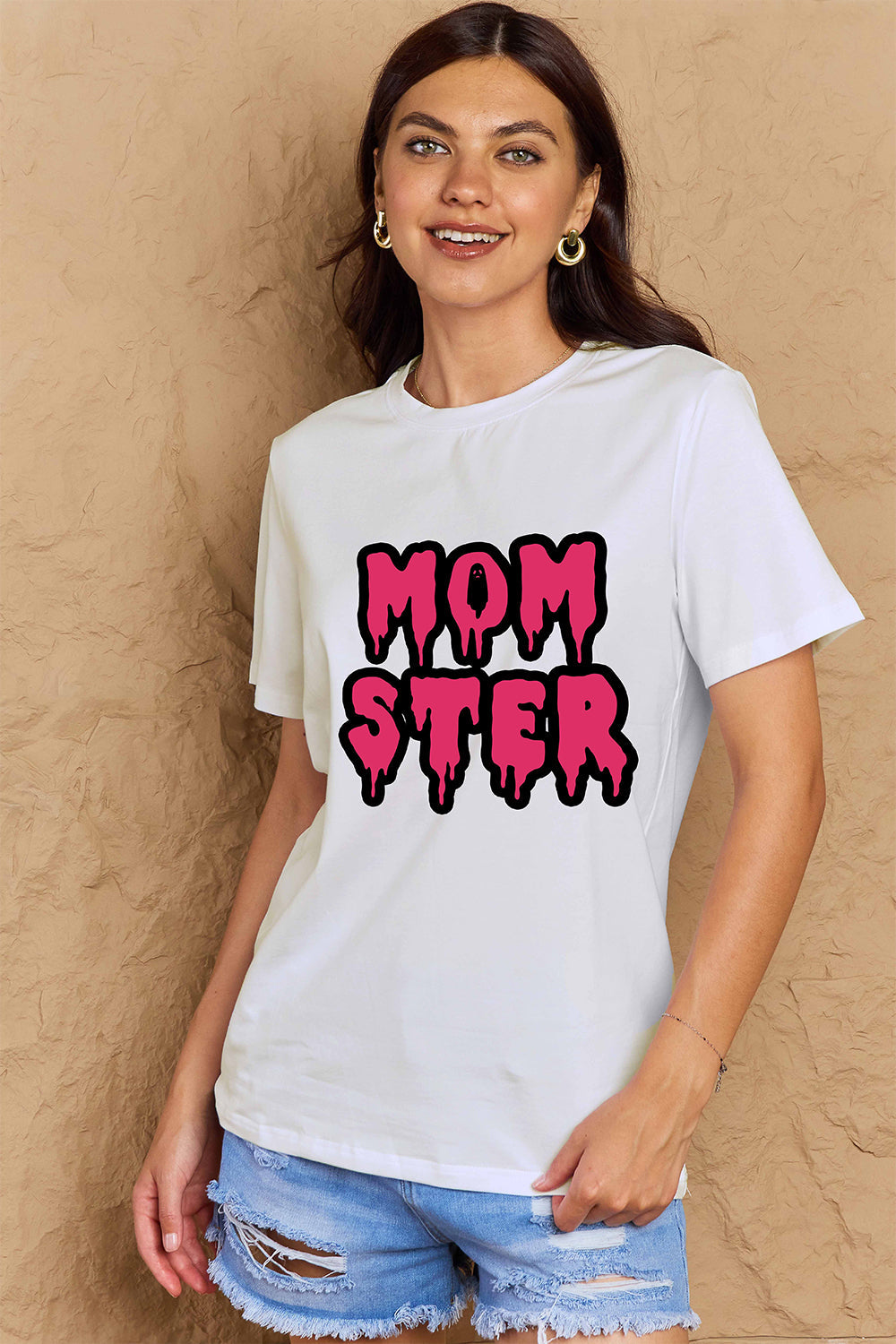 Simply Love Full Size MOM STER Graphic Cotton T-Shirt BLUE ZONE PLANET