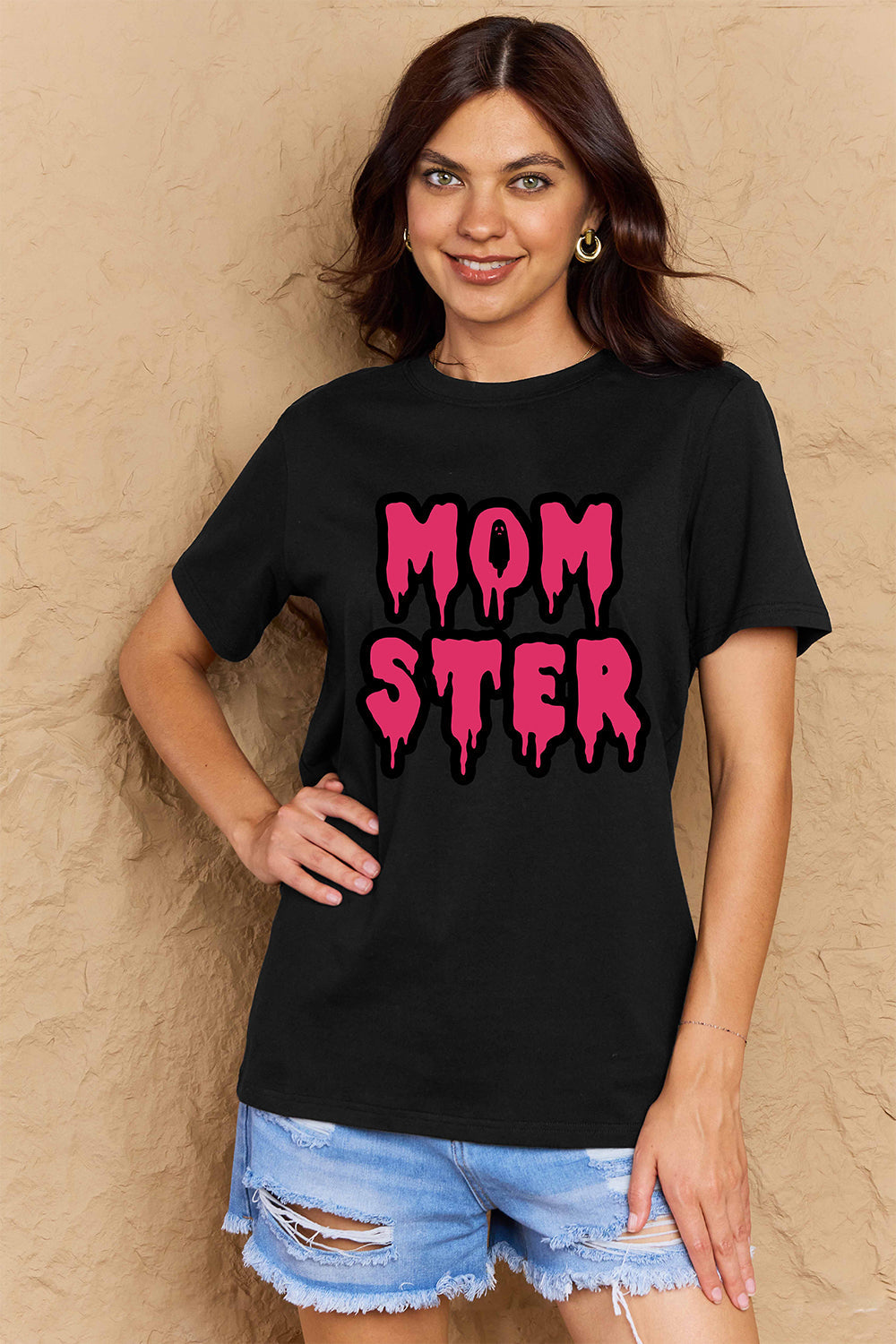 Simply Love Full Size MOM STER Graphic Cotton T-Shirt BLUE ZONE PLANET