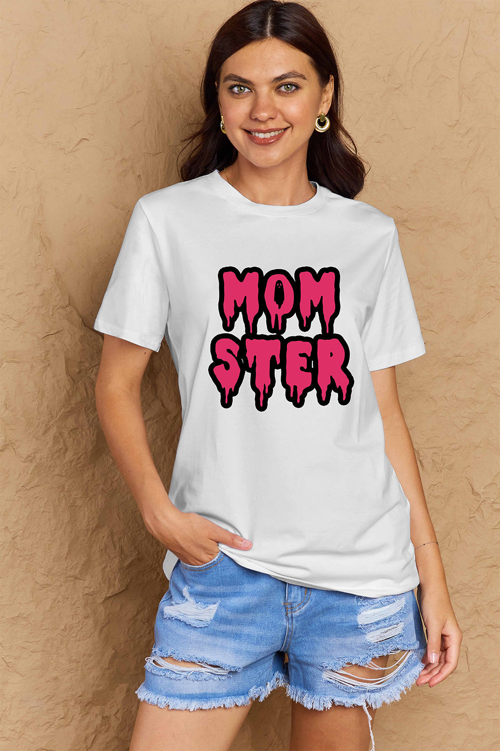 Simply Love Full Size MOM STER Graphic Cotton T-Shirt BLUE ZONE PLANET