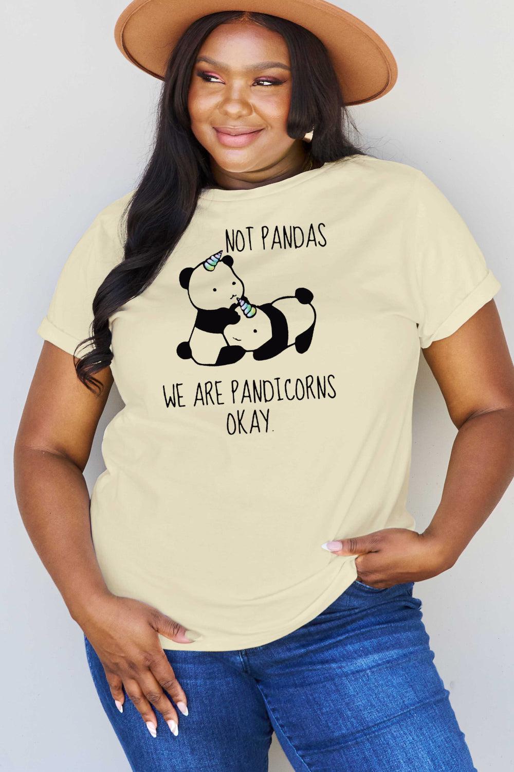 Simply Love Full Size  Pandicorn Graphic Cotton T-Shirt BLUE ZONE PLANET