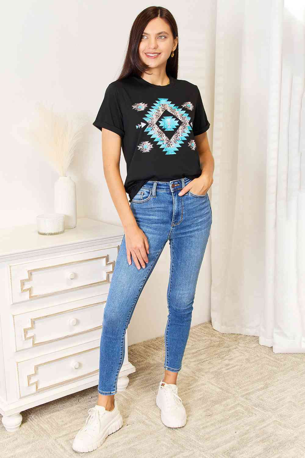 Simply Love Graphic Short Sleeve T-Shirt BLUE ZONE PLANET