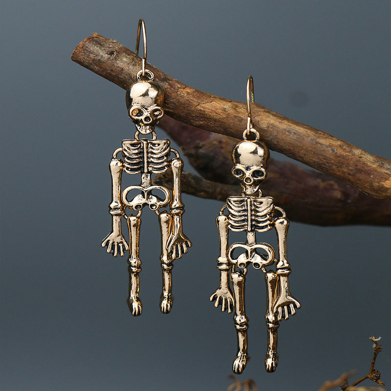 Skeleton Alloy Earrings BLUE ZONE PLANET