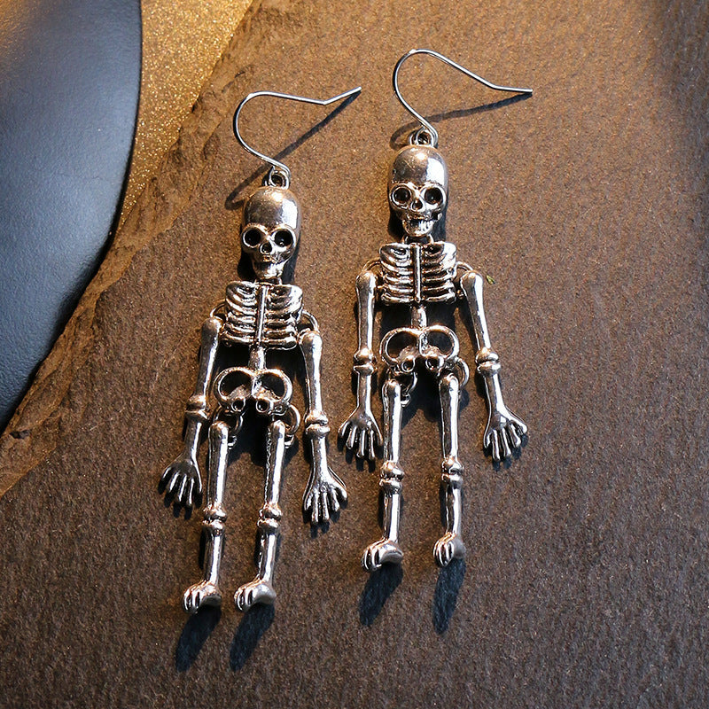 Skeleton Alloy Earrings BLUE ZONE PLANET