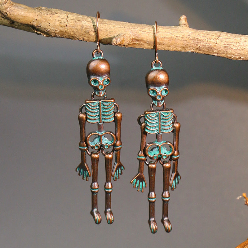 Skeleton Alloy Earrings BLUE ZONE PLANET