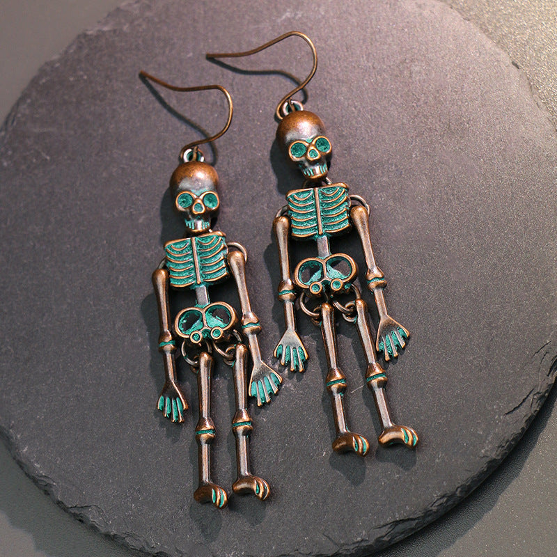 Skeleton Alloy Earrings BLUE ZONE PLANET