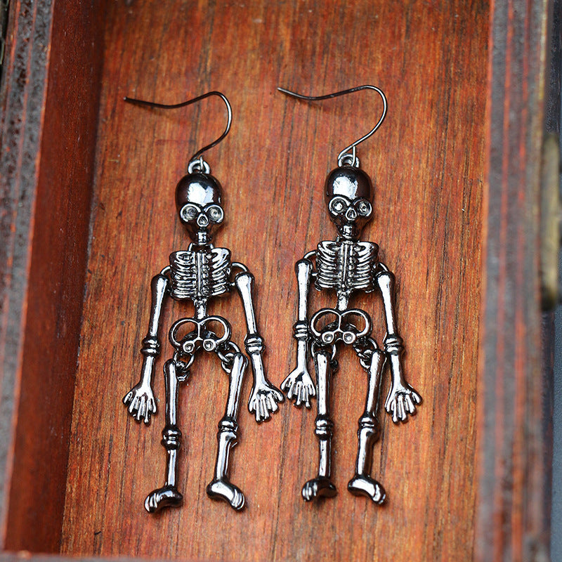 Skeleton Alloy Earrings BLUE ZONE PLANET