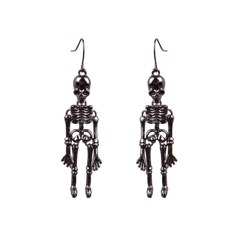 Skeleton Alloy Earrings BLUE ZONE PLANET