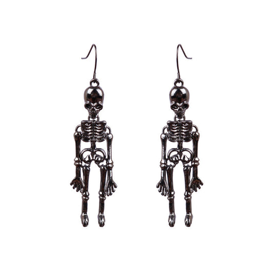 Skeleton Alloy Earrings BLUE ZONE PLANET