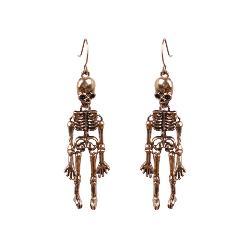 Skeleton Alloy Earrings BLUE ZONE PLANET