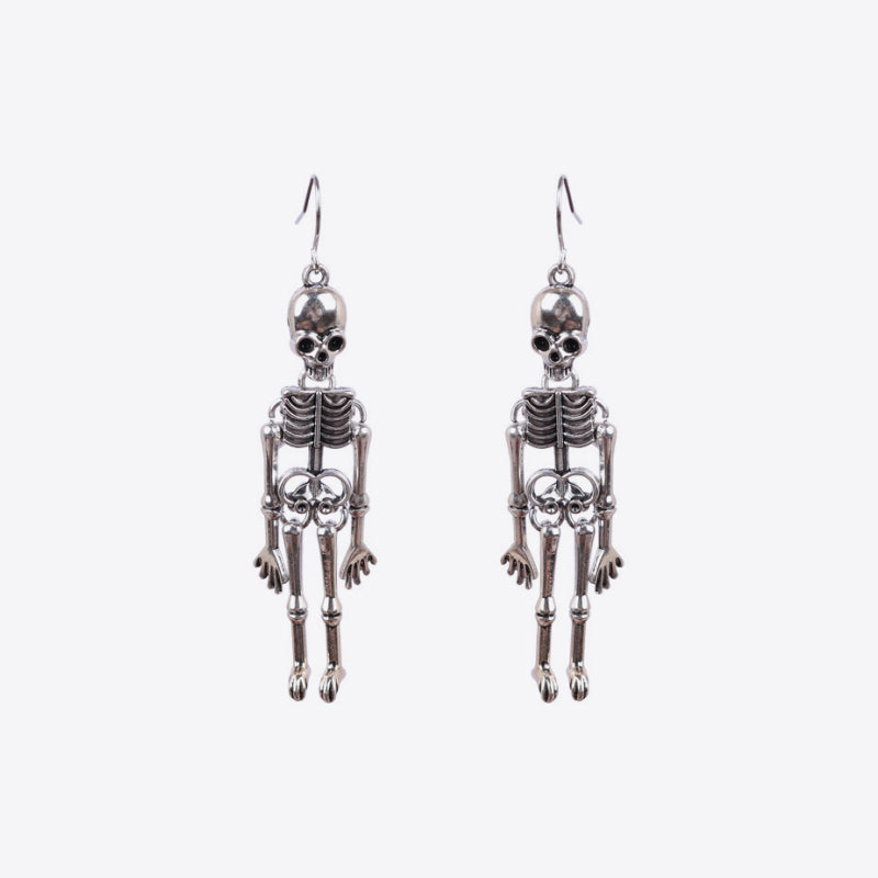 Skeleton Alloy Earrings BLUE ZONE PLANET