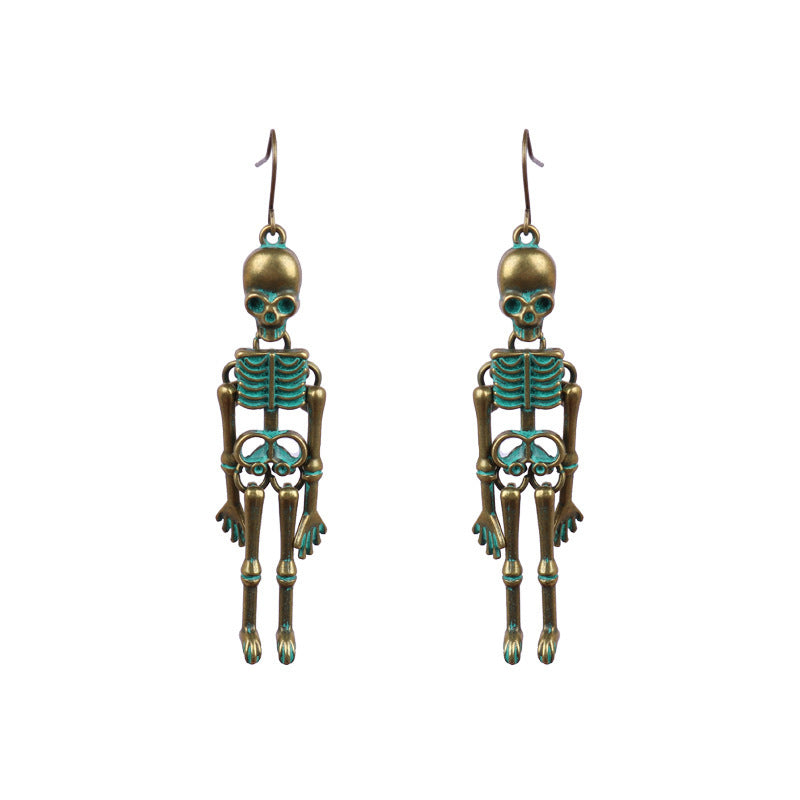 Skeleton Alloy Earrings BLUE ZONE PLANET