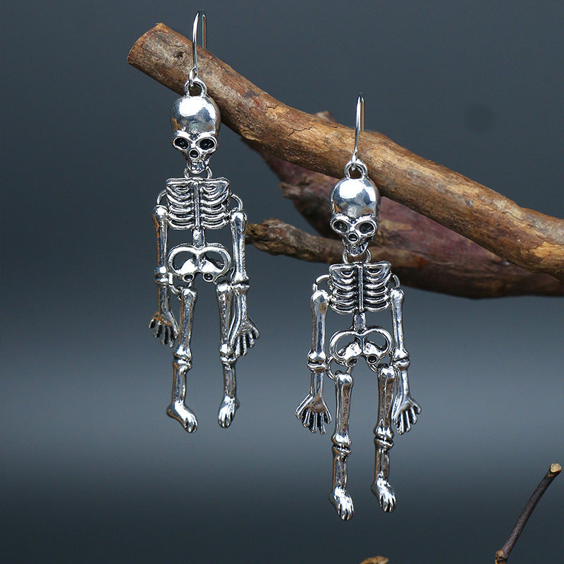 Skeleton Alloy Earrings BLUE ZONE PLANET