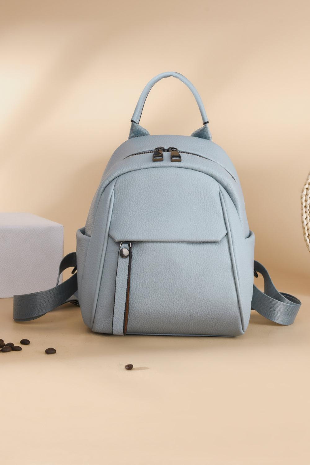 Small PU Leather Backpack BLUE ZONE PLANET