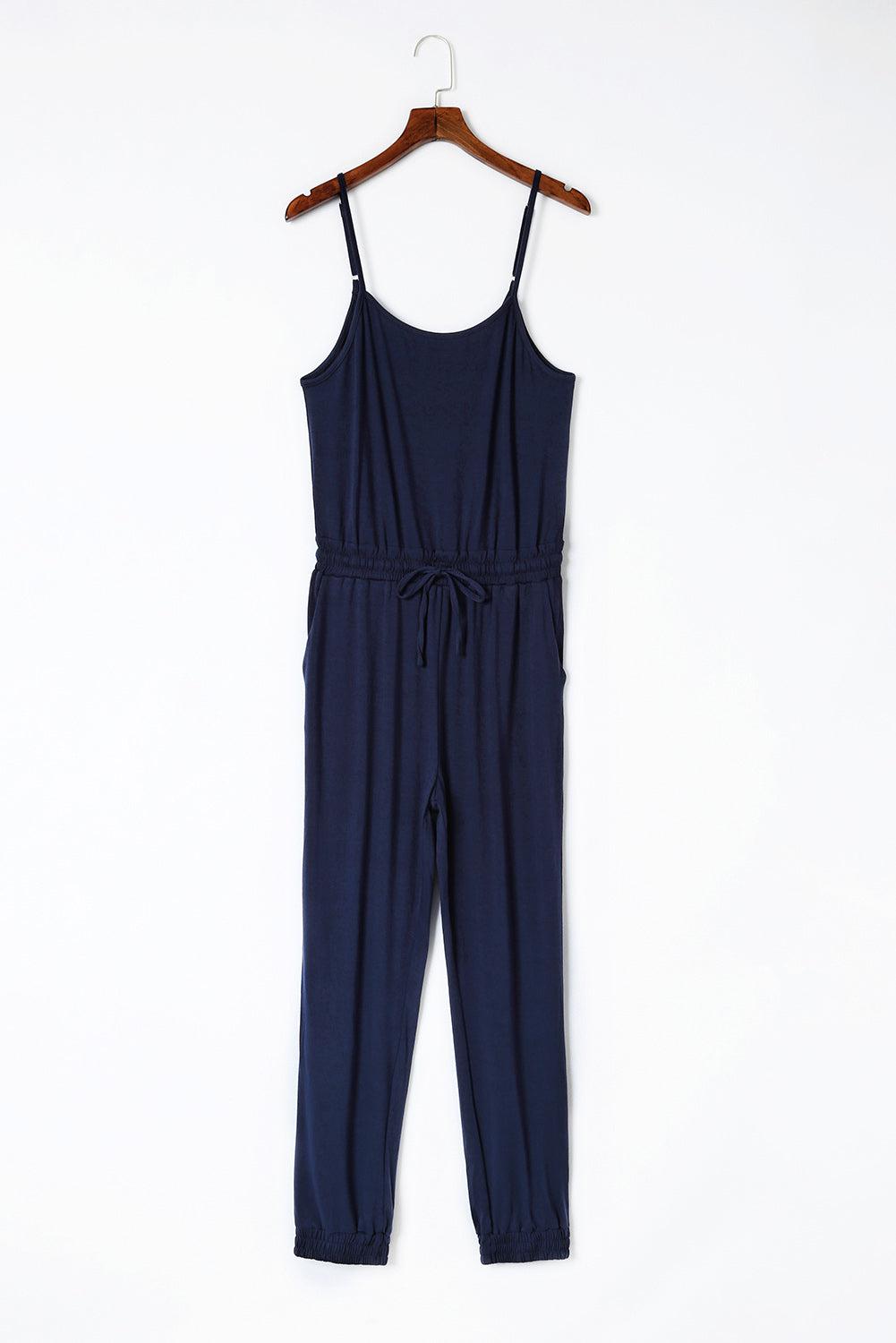 Spaghetti Strap Jumpsuit with Pockets BLUE ZONE PLANET