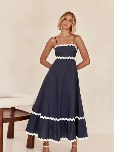 Spaghetti Strap Maxi Dress BLUE ZONE PLANET