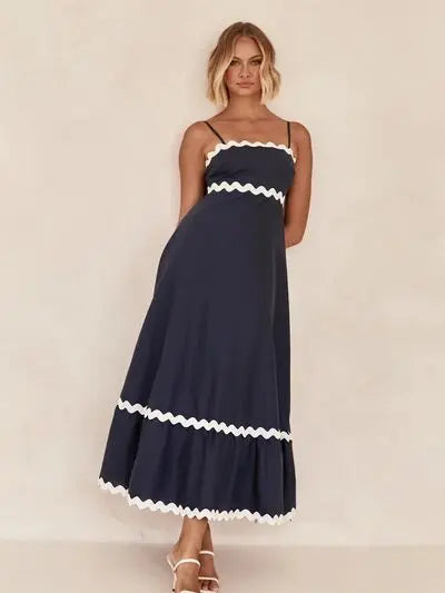 Spaghetti Strap Maxi Dress BLUE ZONE PLANET