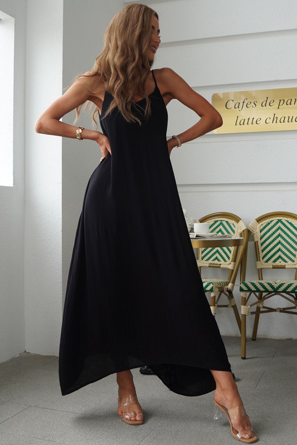 Spaghetti Strap Maxi Dress-TOPS / DRESSES-[Adult]-[Female]-2022 Online Blue Zone Planet