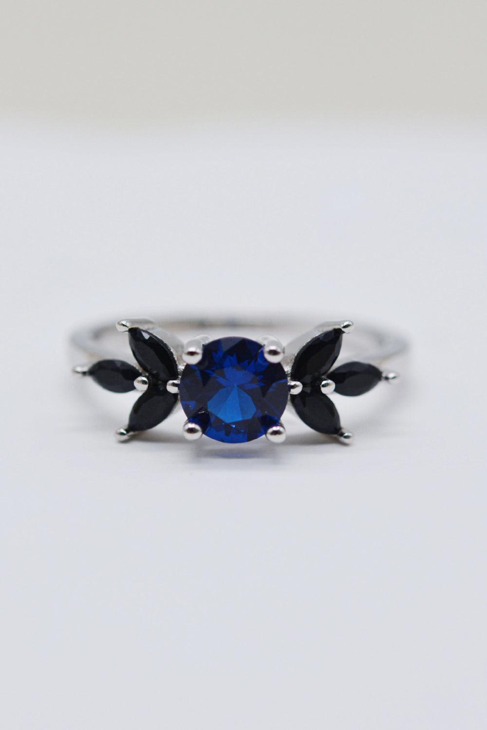 Spinel Zircon Leaf Ring BLUE ZONE PLANET