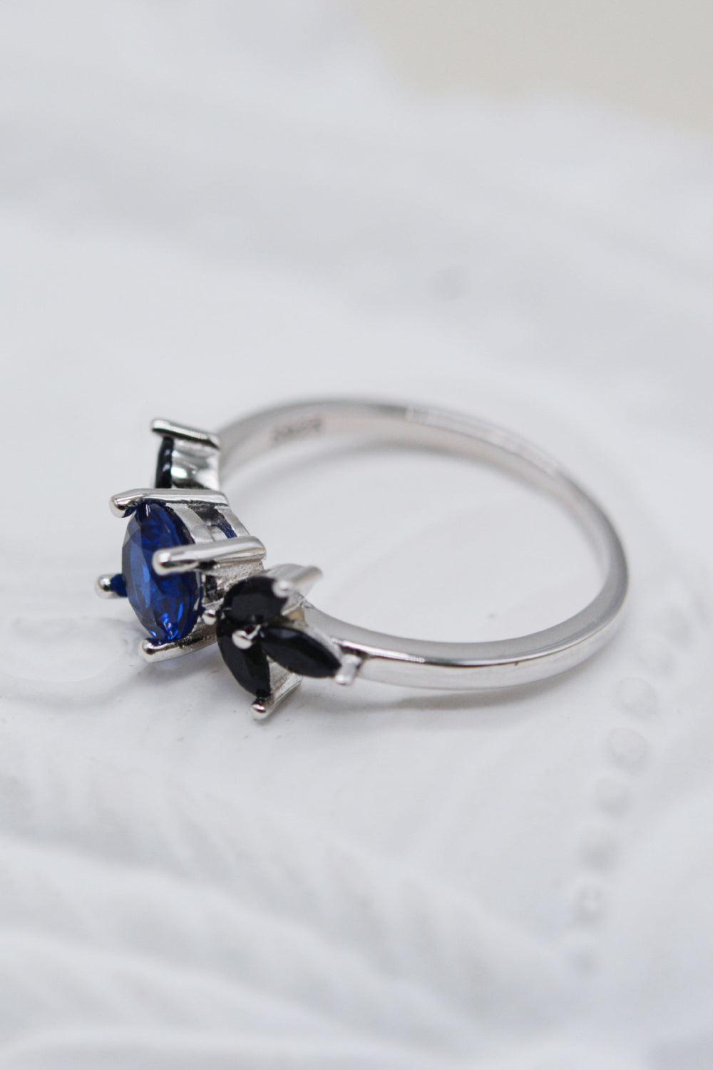 Spinel Zircon Leaf Ring BLUE ZONE PLANET