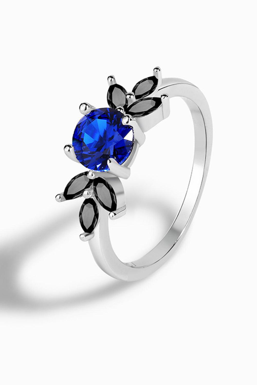 Spinel Zircon Leaf Ring BLUE ZONE PLANET