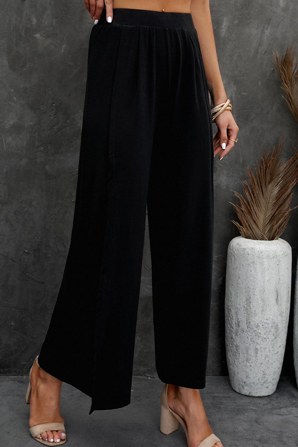 Split Wide Leg Pants BLUE ZONE PLANET