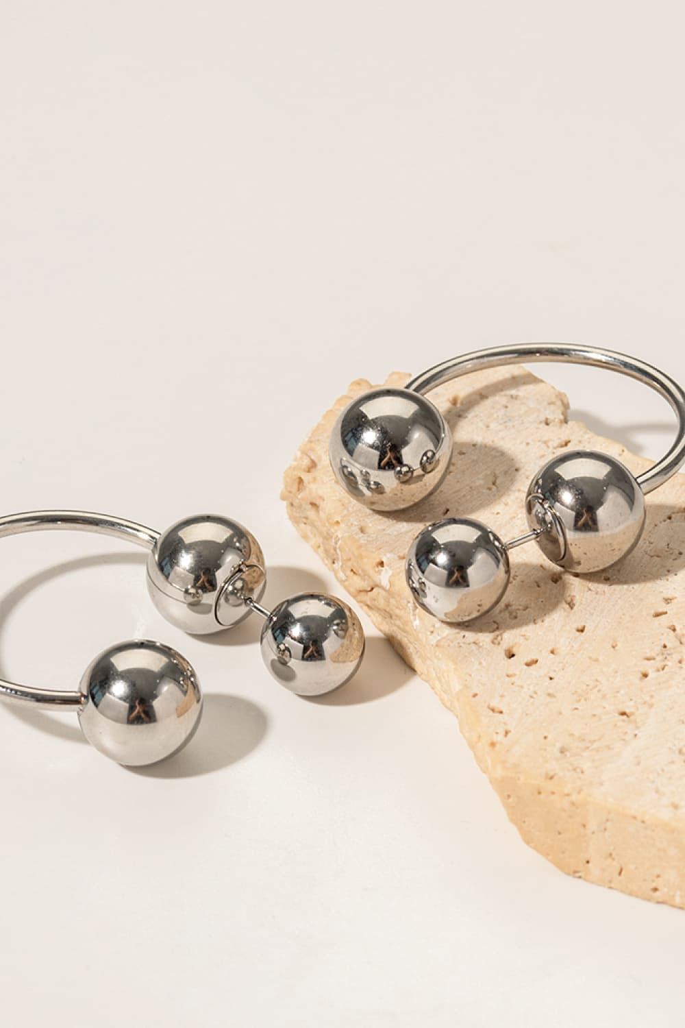 Stainless Steel Ball Earrings BLUE ZONE PLANET