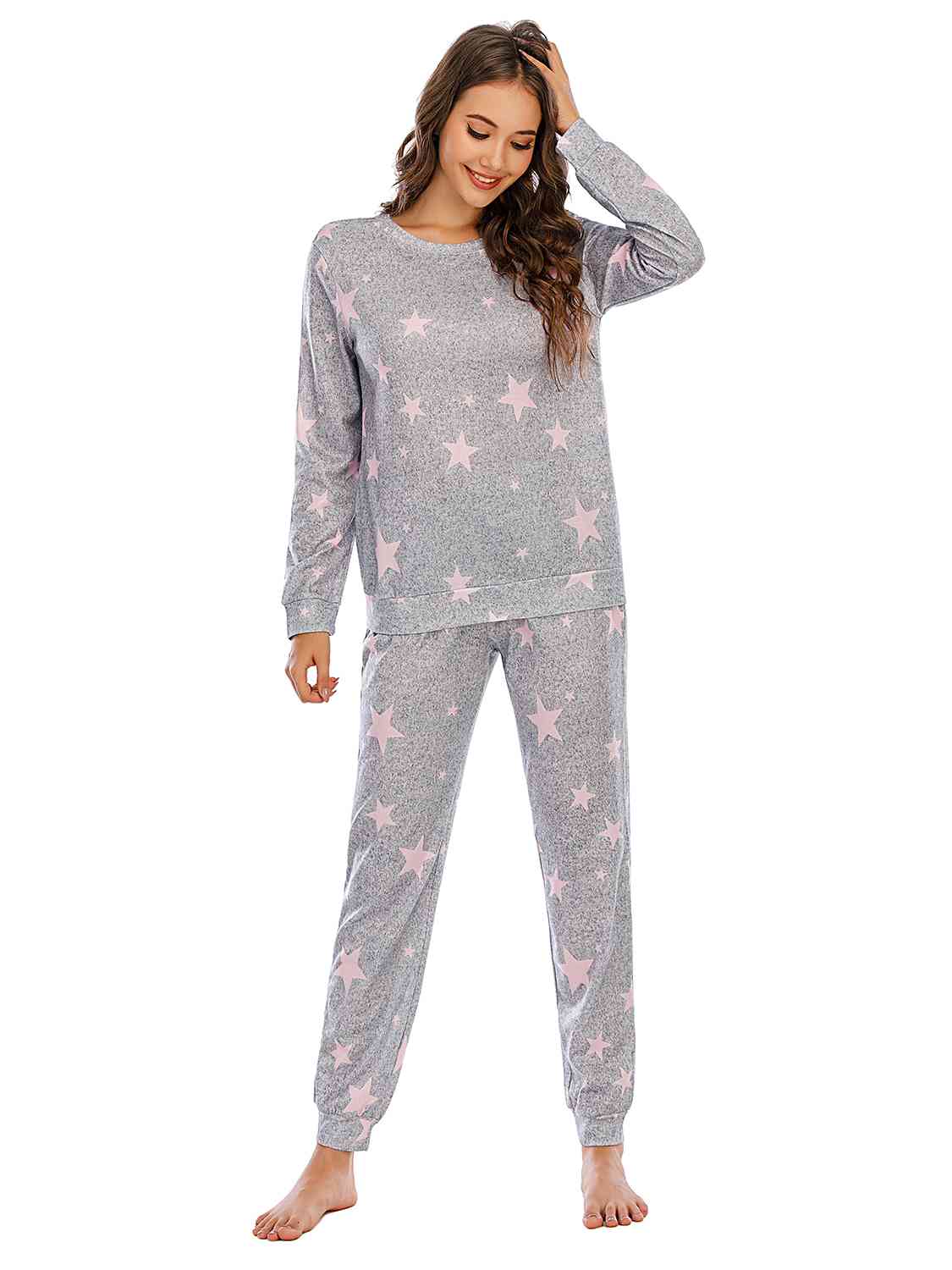 Star Top and Pants Lounge Set BLUE ZONE PLANET