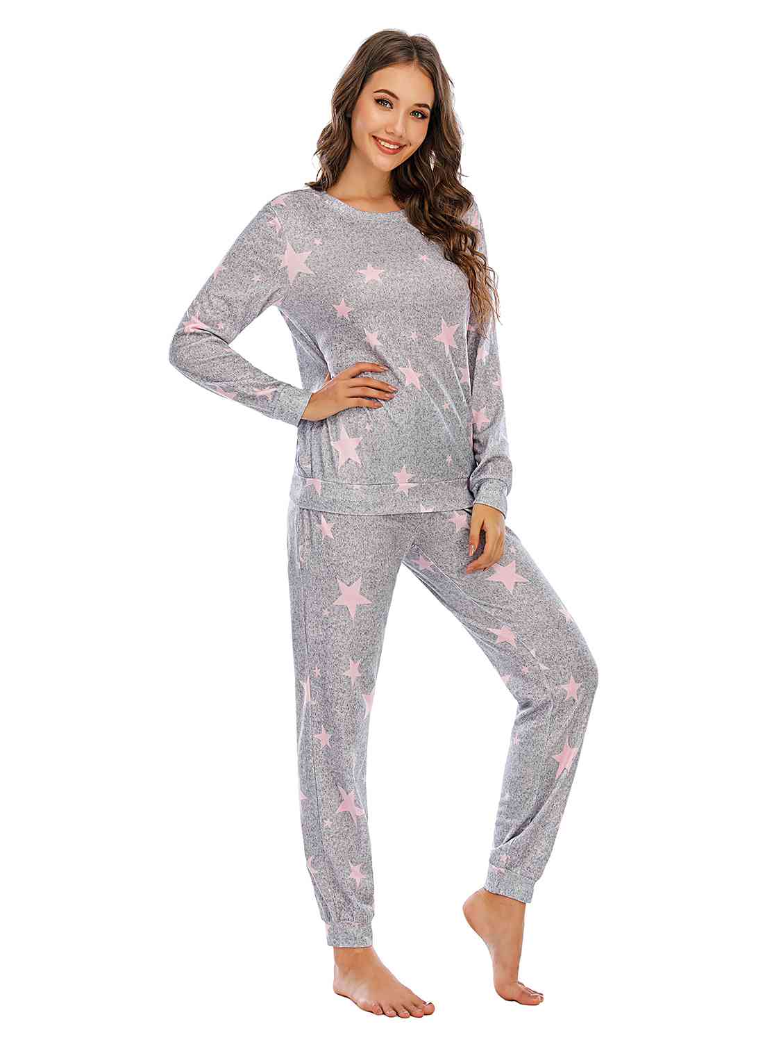 Star Top and Pants Lounge Set BLUE ZONE PLANET