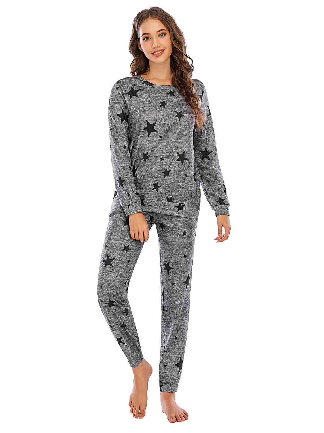 Star Top and Pants Lounge Set BLUE ZONE PLANET