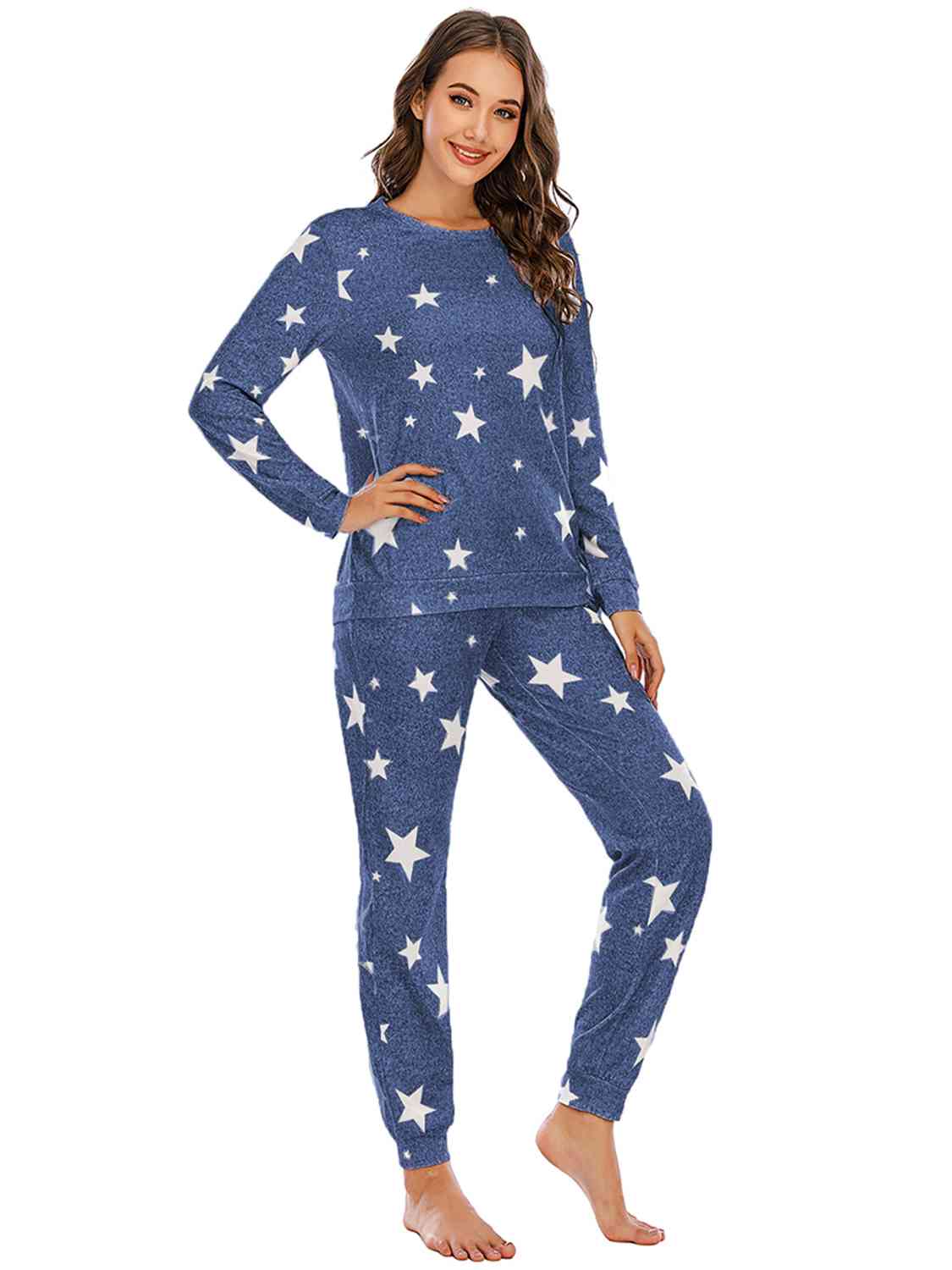 Star Top and Pants Lounge Set BLUE ZONE PLANET