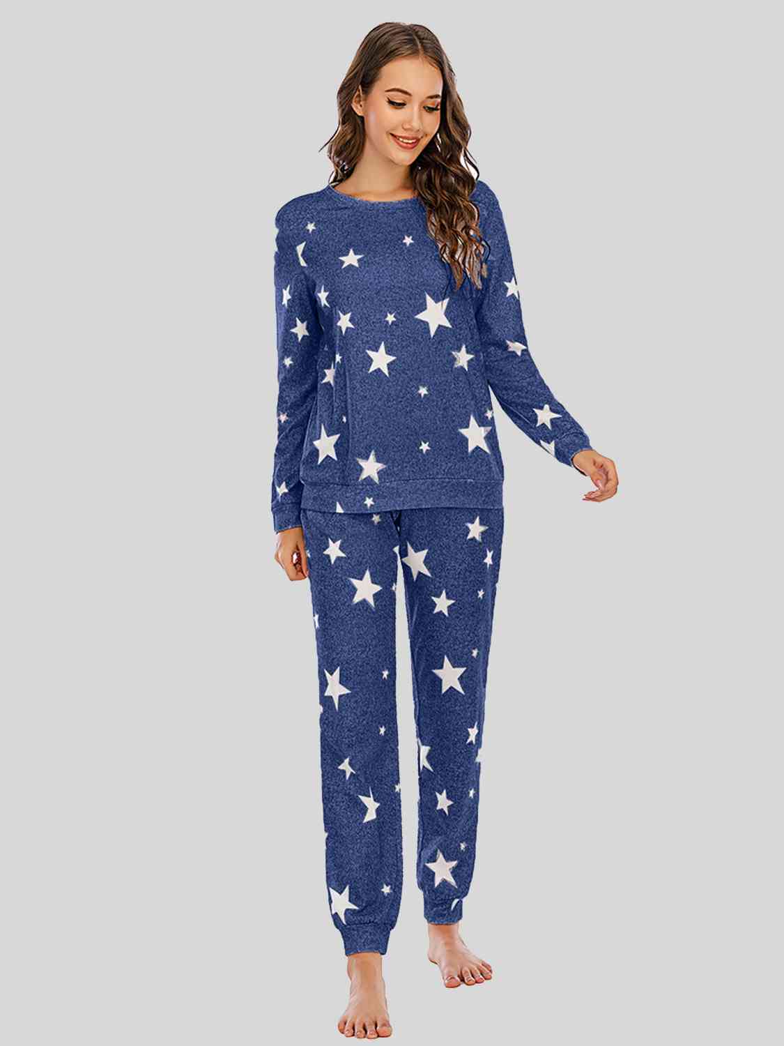 Star Top and Pants Lounge Set BLUE ZONE PLANET