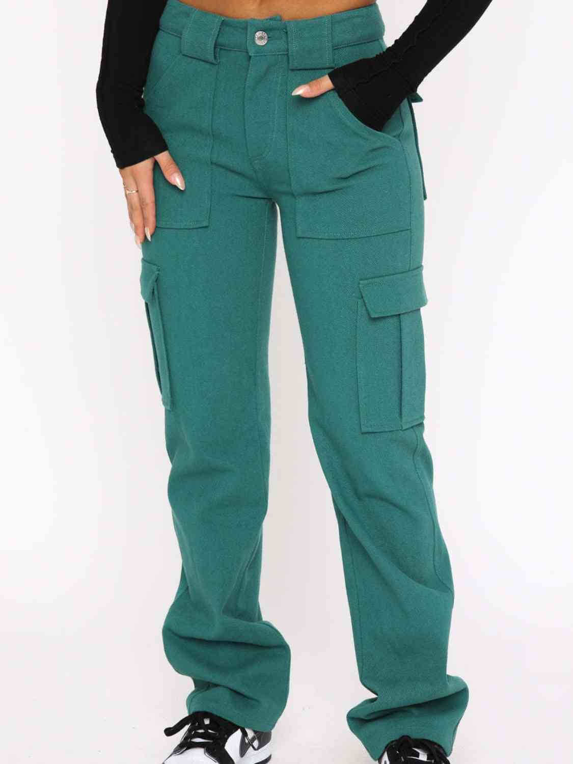 Straight Leg Cargo Pants BLUE ZONE PLANET