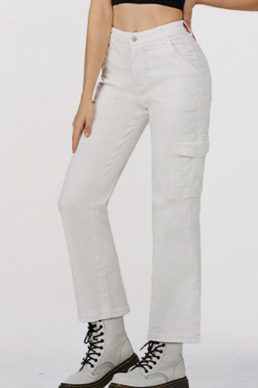 Straight Leg Jeans with Pockets BLUE ZONE PLANET