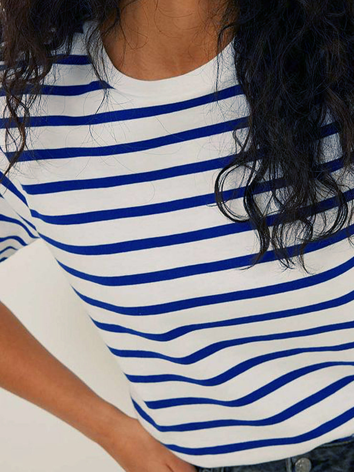 Striped Short Sleeve T-Shirt BLUE ZONE PLANET