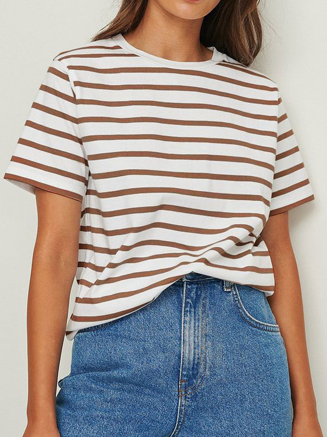 Striped Short Sleeve T-Shirt BLUE ZONE PLANET