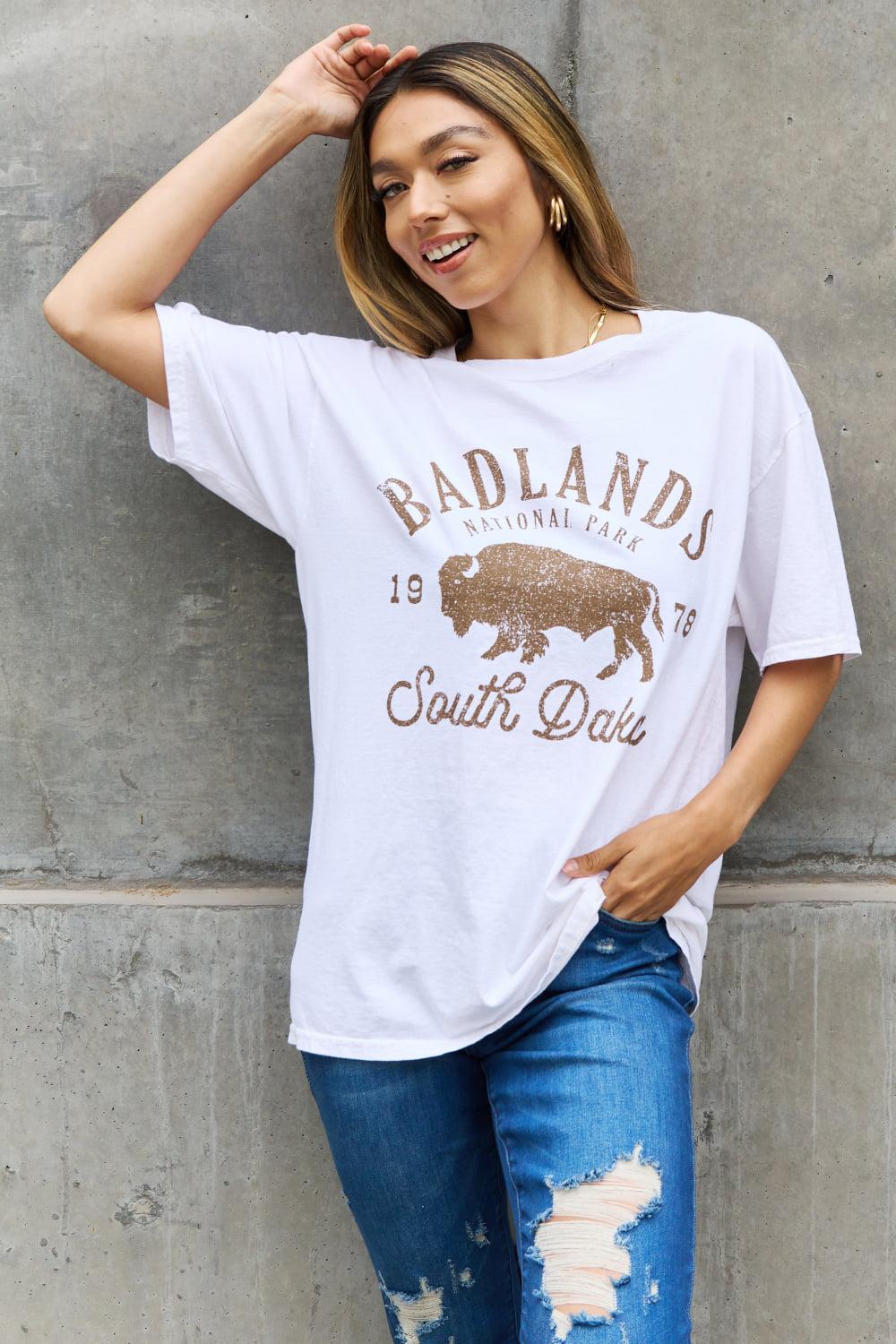 Sweet Claire "Badlands" Graphic T-Shirt-TOPS / DRESSES-[Adult]-[Female]-White-S/M-2022 Online Blue Zone Planet