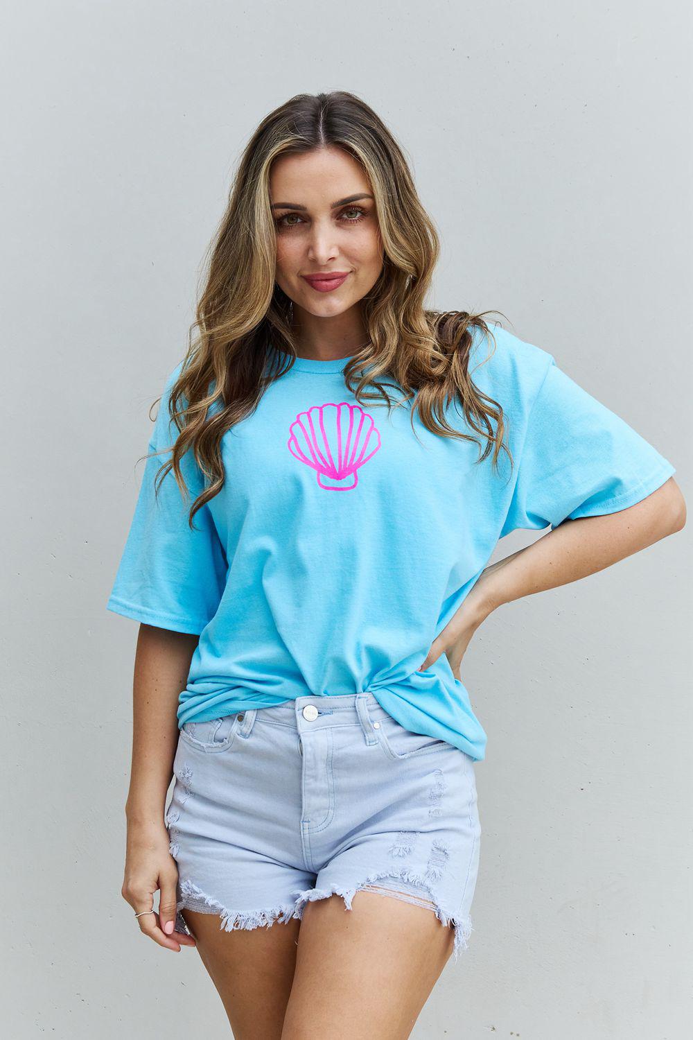 Sweet Claire "More Beach Days" Oversized Graphic T-Shirt BLUE ZONE PLANET